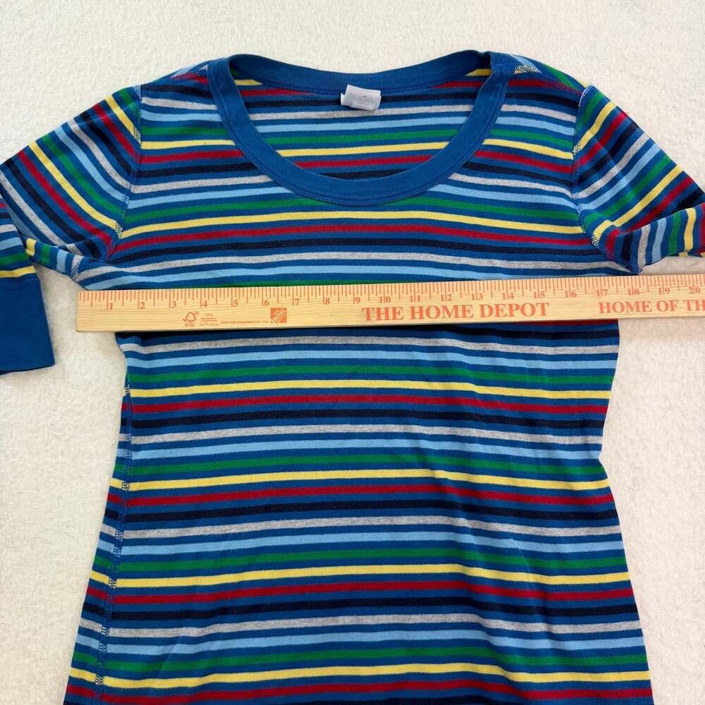 Hanna Andersson Kid's Striped Long John Pajama Set Rainbow Size S/M - Picture 6 of 11